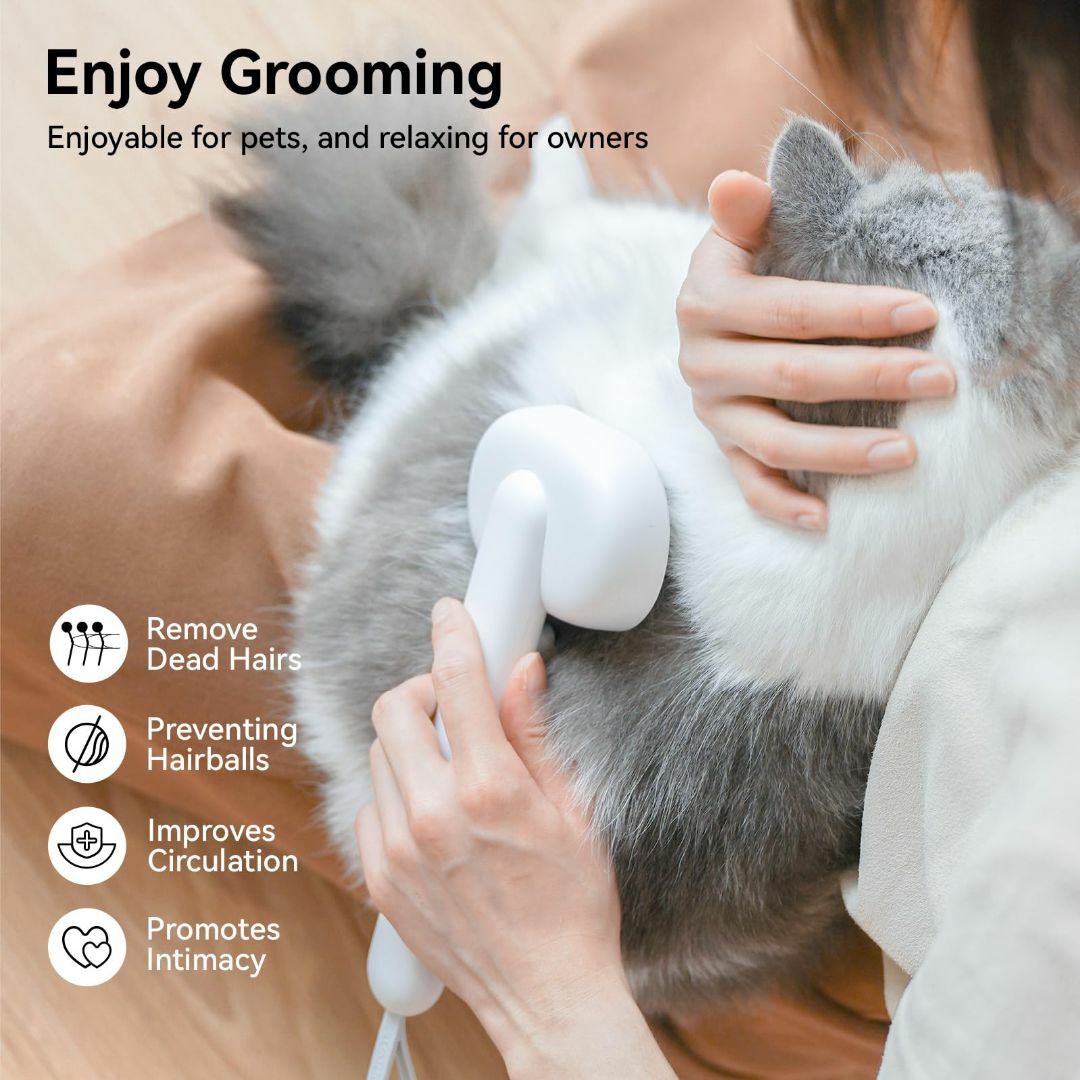 アウムカ (Aumuca) ペット用ブラシ「ワンプッシュ式」猫ブラシ 犬用ブラシ その他のペット用品(猫)の商品写真