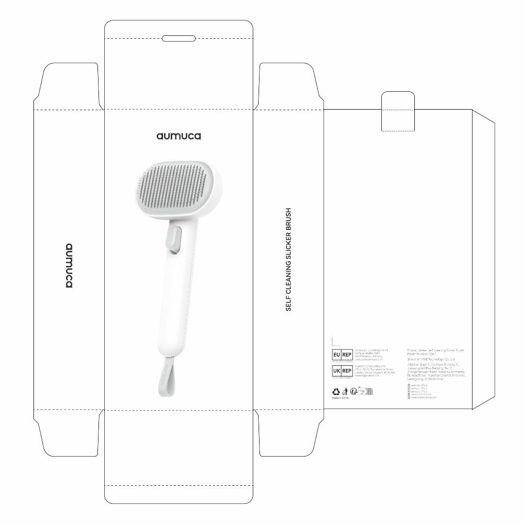 アウムカ (Aumuca) ペット用ブラシ「ワンプッシュ式」猫ブラシ 犬用ブラシ その他のペット用品(猫)の商品写真