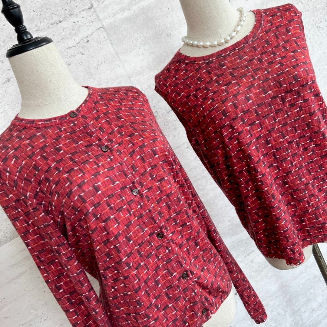 BOTTEGA VENETA(ボッテガヴェネタ)の美品★BOTTEGA VENETA★イントレチャート★カーディガン★アンサンブル レディースのトップス(アンサンブル)の商品写真