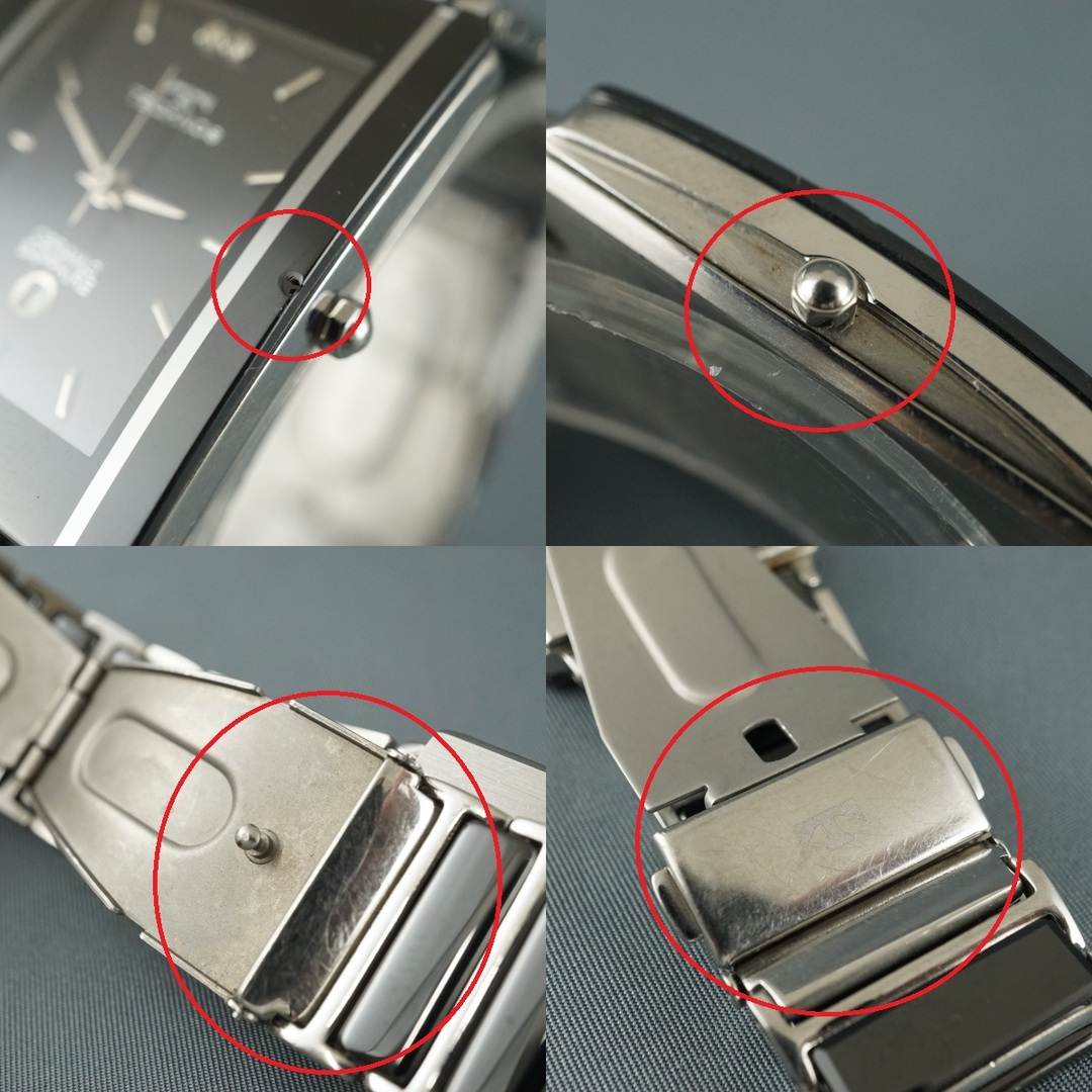 TECHNOS(テクノス)の【電池交換済】TECHNOS テクノス 腕時計 USED美品 ブラック T1090 メンズ 防水 X7065 メンズの時計(腕時計(アナログ))の商品写真