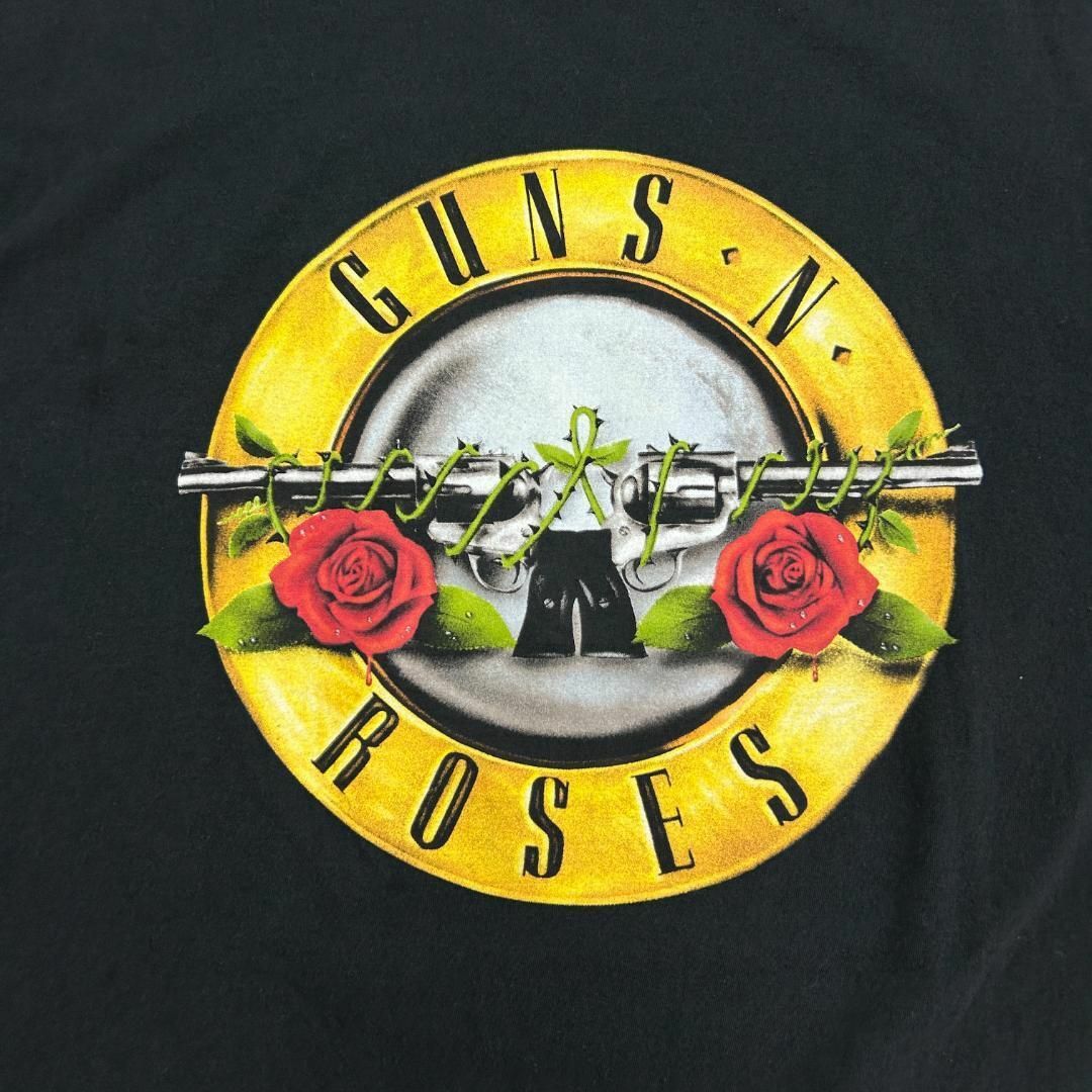 MUSIC TEE(ミュージックティー)のガンズ・アンド・ローゼズ　半袖　Tシャツ　ロック　古着　ブラック　XXL メンズのトップス(Tシャツ/カットソー(半袖/袖なし))の商品写真