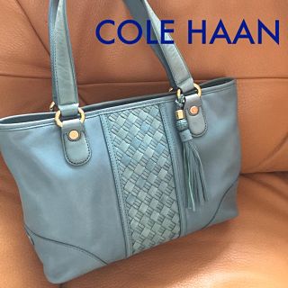 コールハーン(Cole Haan)のヴェール様専用 COLE HAAN ハンドバッグ ブルー 未使用(ハンドバッグ)