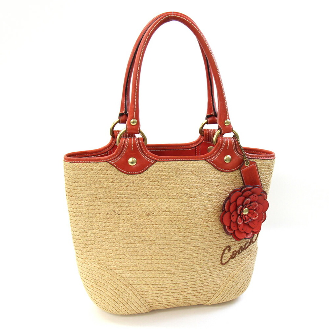 COACH -  コーチ トートバッグ F13373 ベージュ ストロー