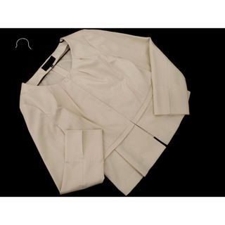 UNTITLED アンタイトル タック ノーカラー ジャケット size2/ベージュ ■◇ レディース