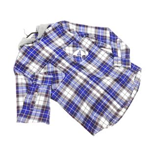 アーノルドパーマー(Arnold Palmer)のarnold palmer アーノルドパーマー チェック フーディー シャツ size4/青ｘグレー ■◇ メンズ(シャツ)