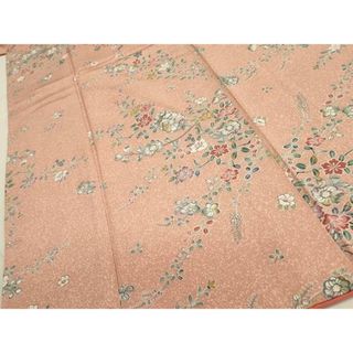 平和屋着物■上質な小紋　枝花文　正絹　逸品　DAAQ4867cd(着物)