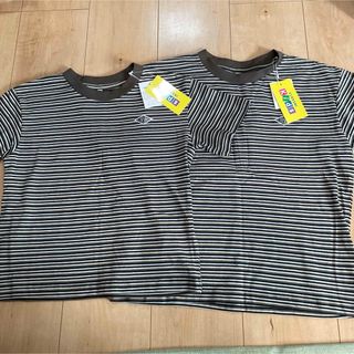 しまむら - 110cm,130cm ボーダー　半袖Tシャツ　お揃い　2枚セット　新品未使用☆