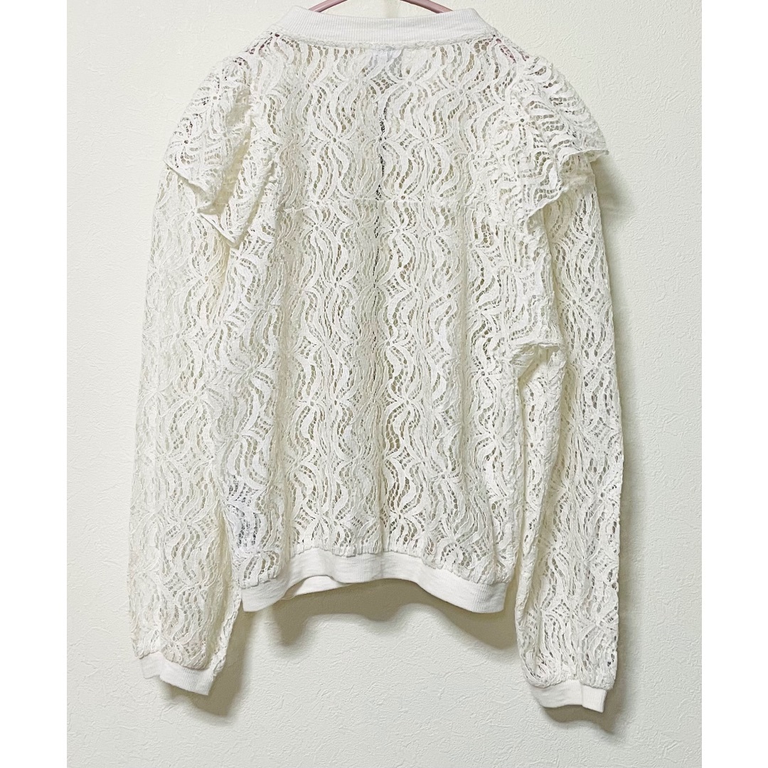 ZARA KIDS(ザラキッズ)のZARA KIDS レース フリル ボンバー ジャケット 150 152 キッズ/ベビー/マタニティのキッズ服女の子用(90cm~)(ジャケット/上着)の商品写真