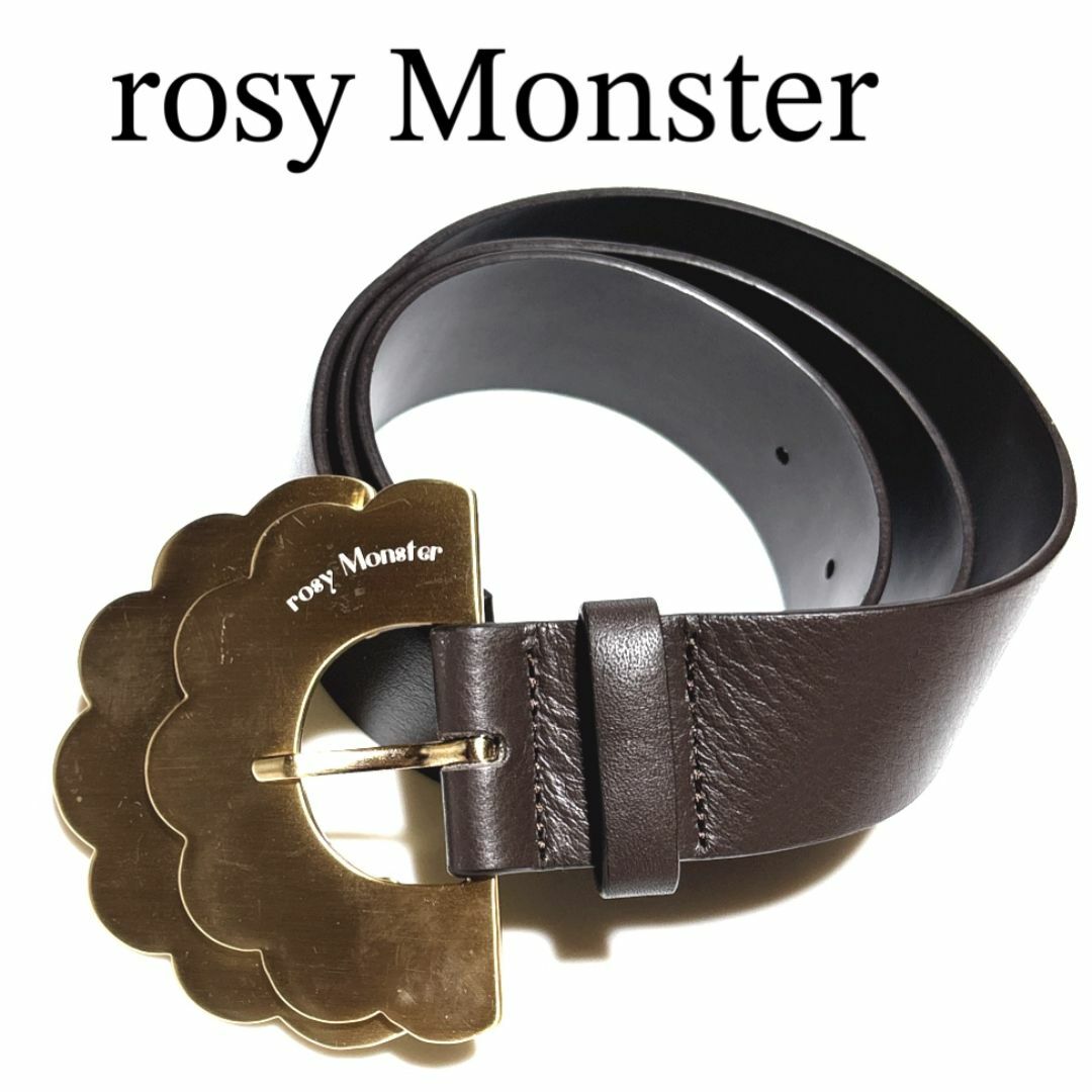 ロージーモンスター スカラップバックルベルト rosymonster ゴールド