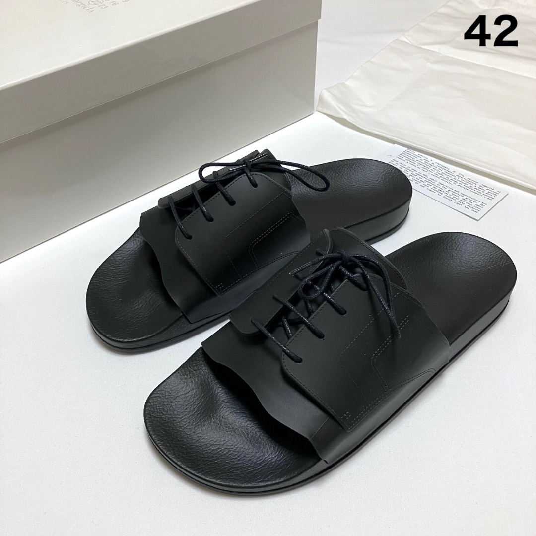Maison Margiela（旧Maison Martin Margiela） - 新品 42 23ss マルジェラ レースアップサンダル 黒 16151