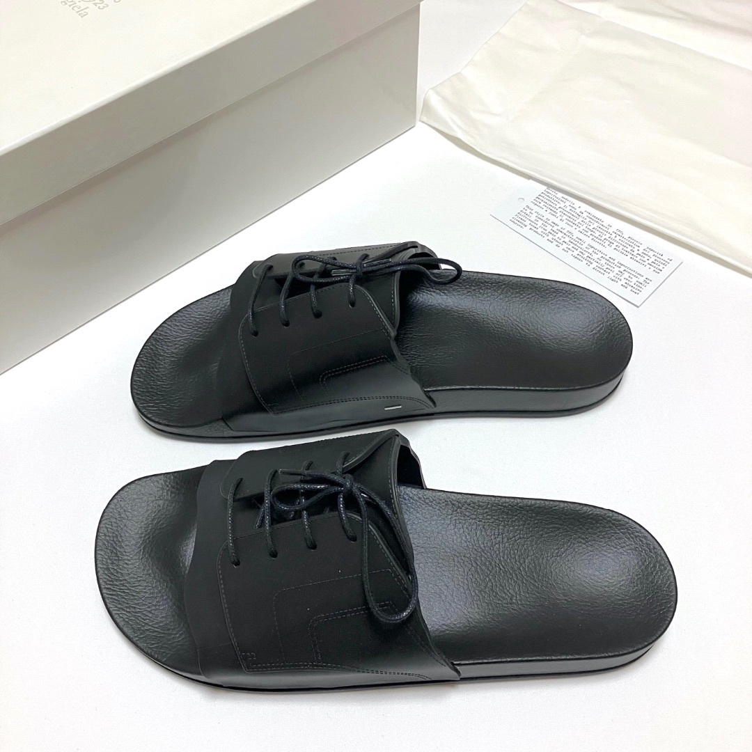 新品 42 23ss マルジェラ レースアップサンダル 黒 6150 Maison Margiela（旧Maison Martin Margiela） - 新品 42 23ss