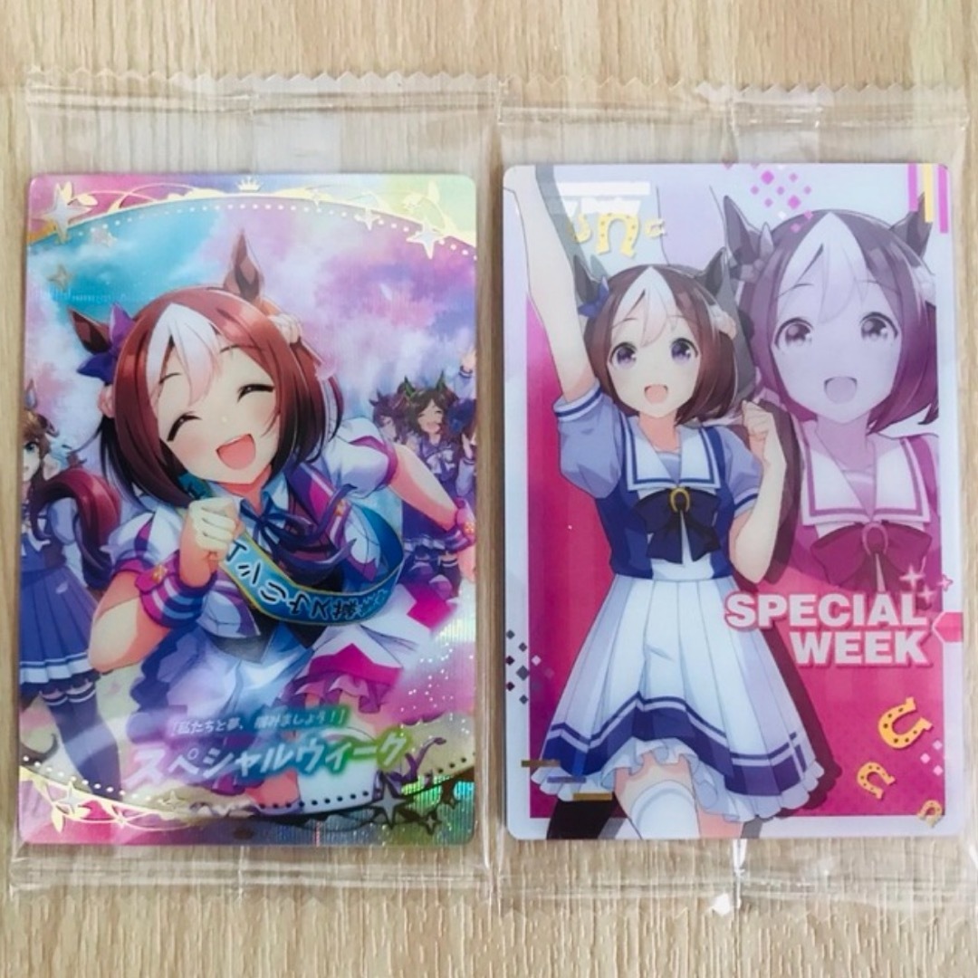BANDAI(バンダイ)の2枚セット スペシャルウィーク ウエハース カード ウマ娘 エンタメ/ホビーのおもちゃ/ぬいぐるみ(キャラクターグッズ)の商品写真