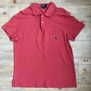 ポロラルフローレン(POLO RALPH LAUREN)のポロラルフローレン　ピンク　半袖ポロシャツ　Lサイズ 綿100%(ポロシャツ)