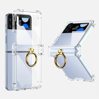 Galaxy Z Flip4 ケース クリア Samsung ギャラクシーZ フ(その他)