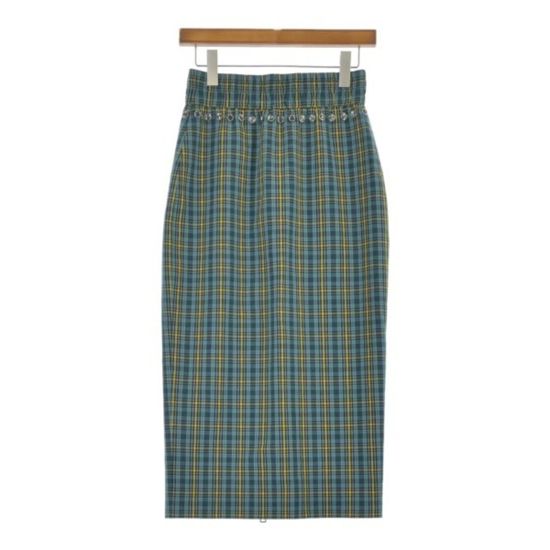 Nﾟ 21 ロング・マキシ丈スカート 40(M位) 紺系x青系x黄系等 【古着】【中古】