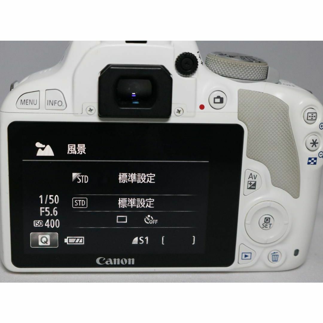 S数2900回以下！ Canon kiss x7☆希少ホワイト☆スマホに転送☆ 超美品 Canon kiss x7☆希少ホワイト☆スマホに転送☆高性能レンズ！
