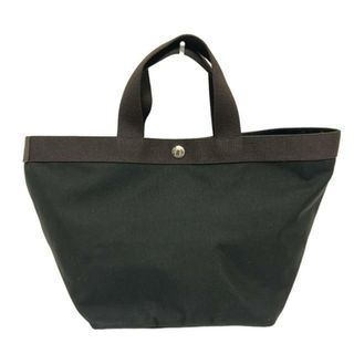 エルベシャプリエ(Herve Chapelier)のHerve Chapelier(エルベシャプリエ) トートバッグ美品  コーデュラ舟型トートM 黒×ダークブラウン Cライン コットン(トートバッグ)