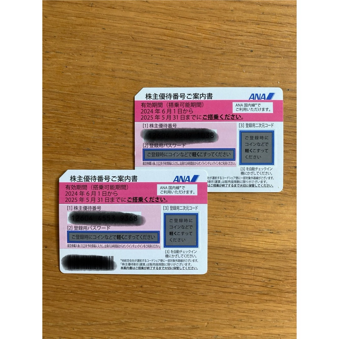 ANA(全日本空輸)(エーエヌエー(ゼンニッポンクウユ))のANA 全日空 株主優待券 2枚 チケットの優待券/割引券(その他)の商品写真