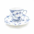 美品 ROYAL COPENHAGEN ロイヤルコペンハーゲン ブルーフルーテッドフルレース デミタスカップ&ソーサー SC7822B2