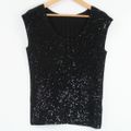 美品 SPECCHIO PLEATS スペッチオプリーツ トップス 40 ポリエステル100% ノースリーブ プリーツ スパンコール レディース AT1769A8