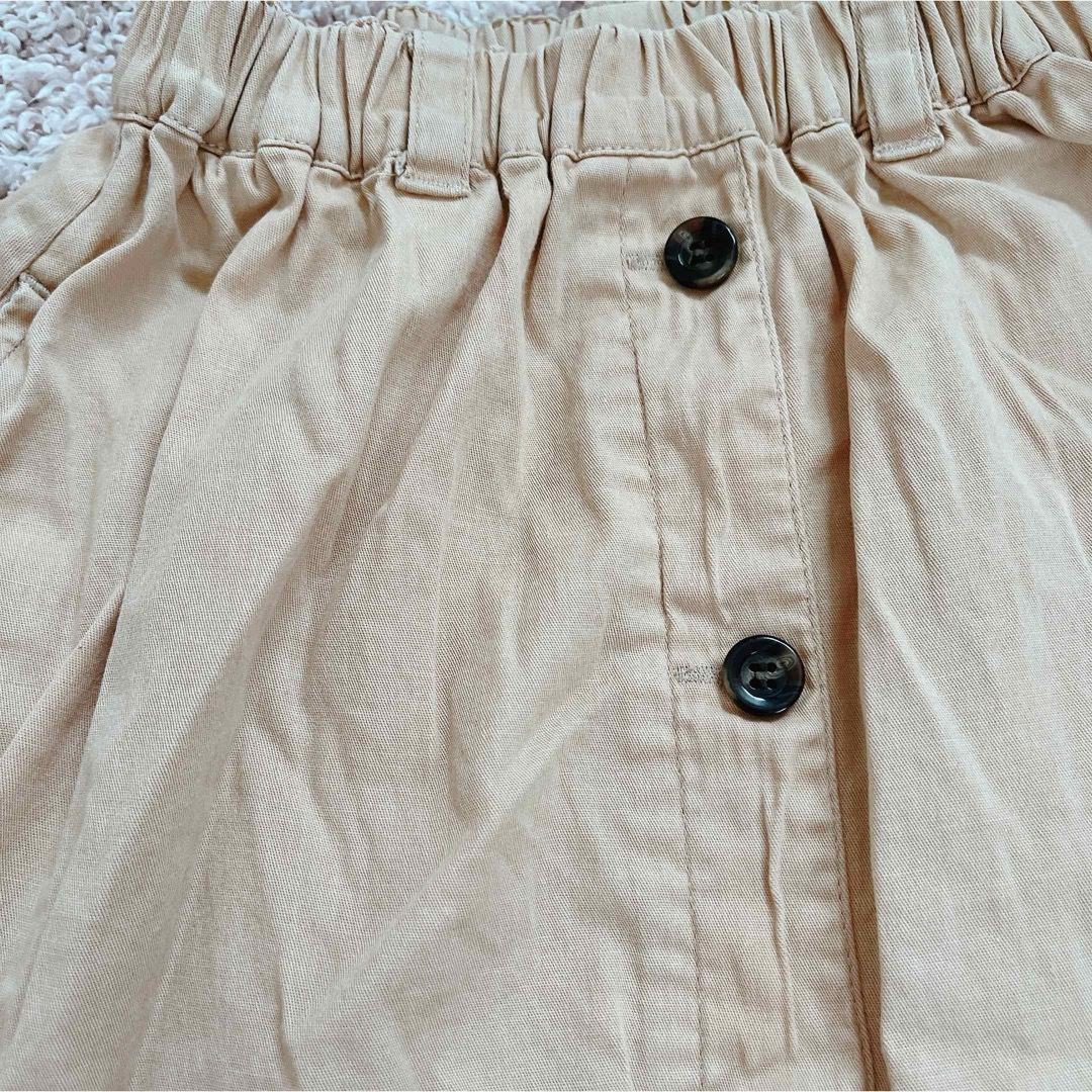 petit main(プティマイン)の130cm プティマイン 前ボタン　フレアスカート　ベージュ　女の子 キッズ/ベビー/マタニティのキッズ服女の子用(90cm~)(スカート)の商品写真