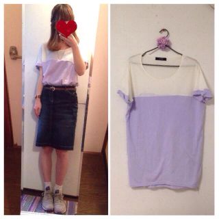 ミスティック(mystic)のmystic▽バイカラーTシャツ(Tシャツ(半袖/袖なし))