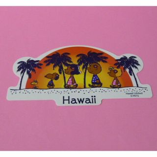 スヌーピー(SNOOPY)のスヌーピー　モニホノルル　サンセット　 HAWAII 　ステッカー(キャラクターグッズ)