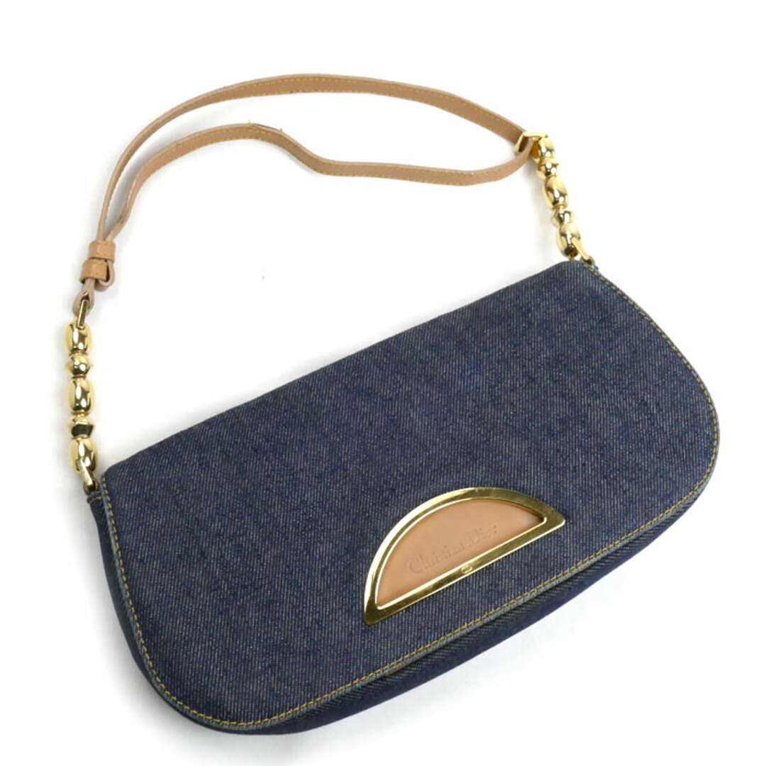 Christian Dior - Christian Dior クリスチャンディオール マリスパール ショルダーバッグ ブルー レディース【中古】