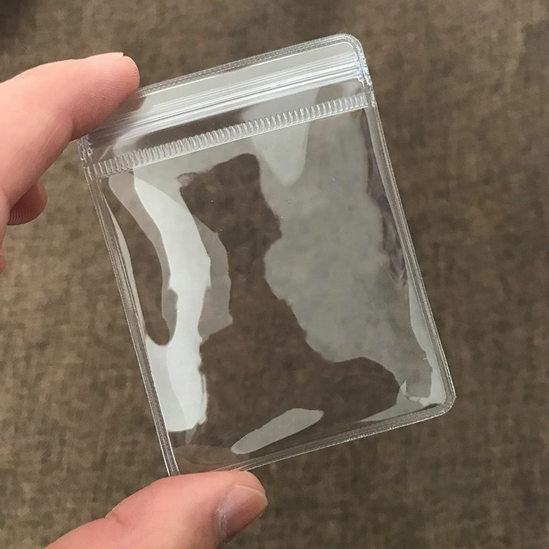 【特価商品】100枚入 ジュエリー袋 pvc アクセサリー 袋 ジップ パッキン インテリア/住まい/日用品の収納家具(ドレッサー/鏡台)の商品写真