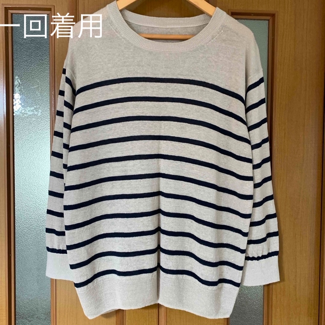 MUJI (無印良品)(ムジルシリョウヒン)の無印良品 UVカットフレンチリネンクルーネックセーター レディースのトップス(ニット/セーター)の商品写真