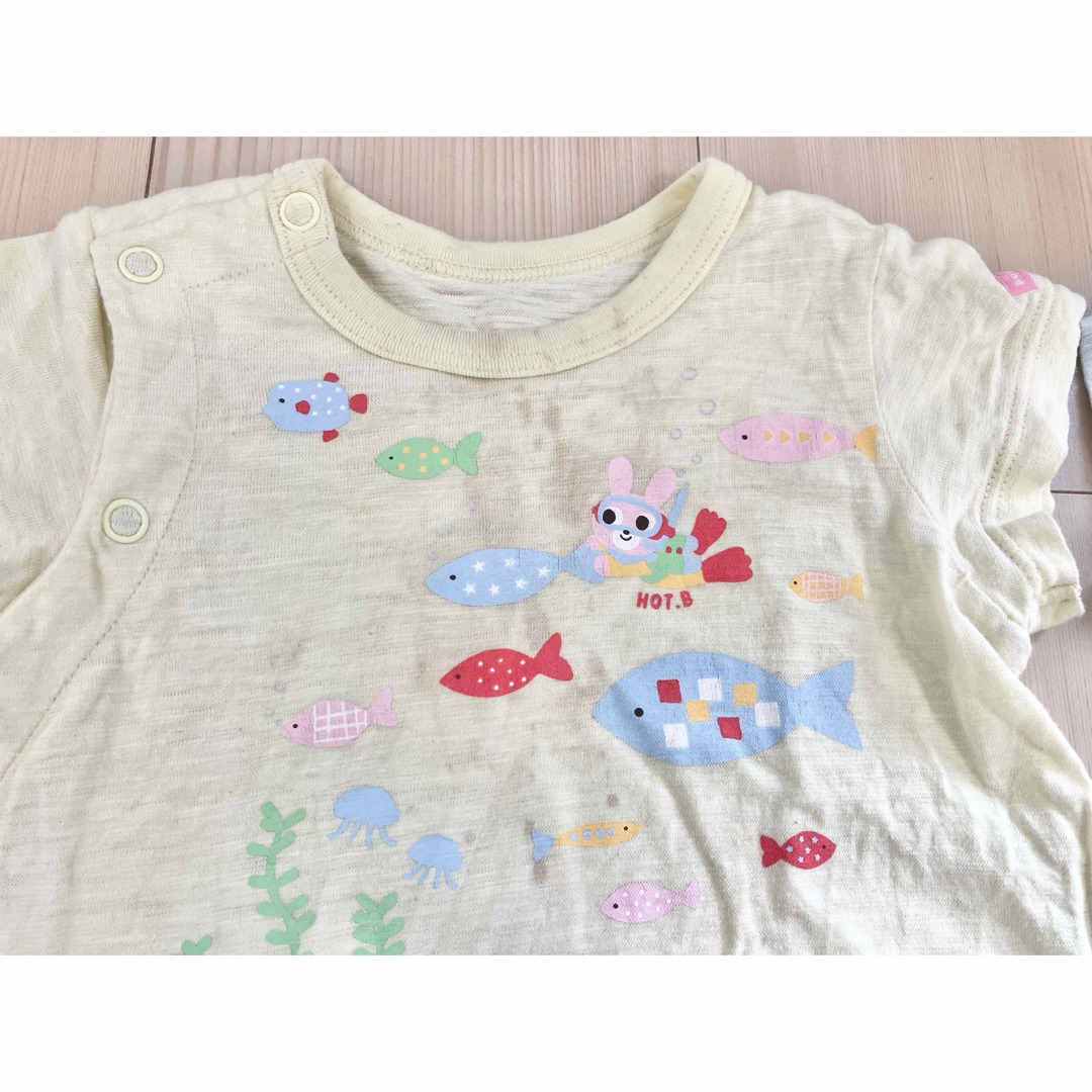 HOT BISCUITS(ホットビスケッツ)のHOT BISCUITS ロンパース 70cm 80cm キッズ/ベビー/マタニティのベビー服(~85cm)(ロンパース)の商品写真
