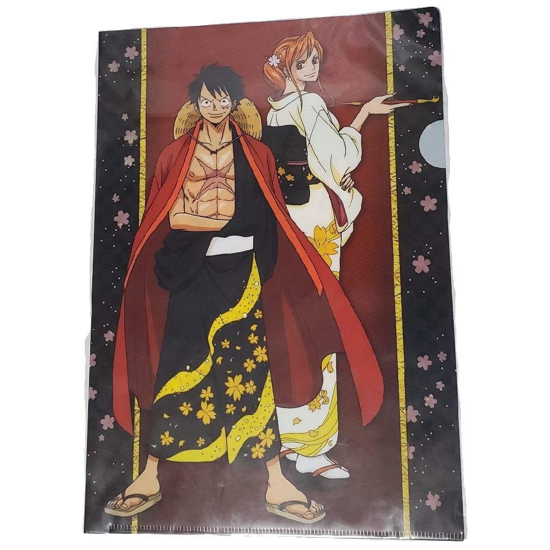 ONE PIECE(ワンピース)のONE PIECE ルフィ ナミ 和風 着物 クリアファイル 未開封 エンタメ/ホビーのアニメグッズ(クリアファイル)の商品写真