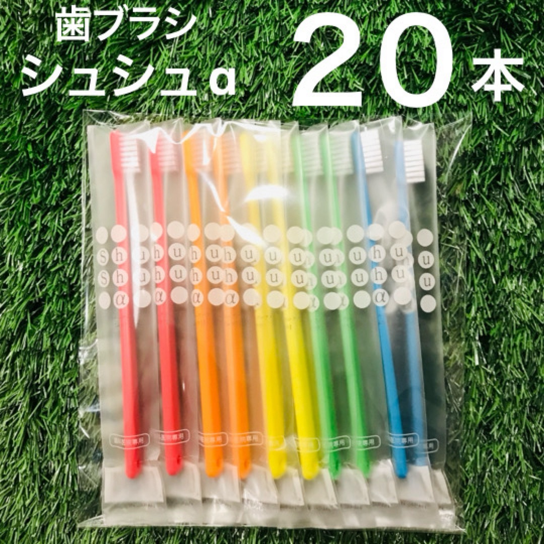 歯ブラシ 20本 セット ふつう シュシュ shushu α 歯科専用 コスメ/美容のオーラルケア(歯ブラシ/デンタルフロス)の商品写真