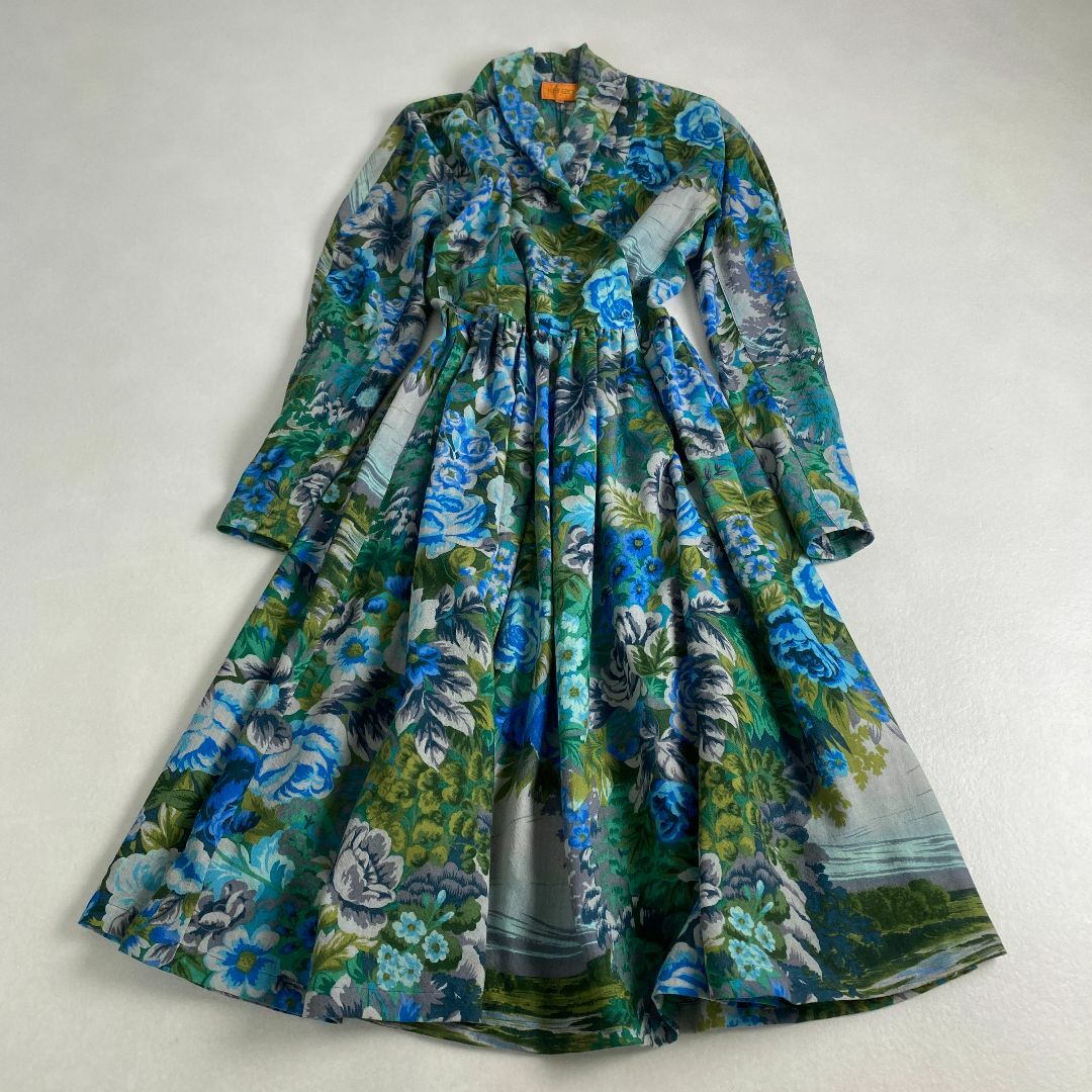 残り僅か！KENZO ケンゾー 花柄ワンピース ベルテッドドレス