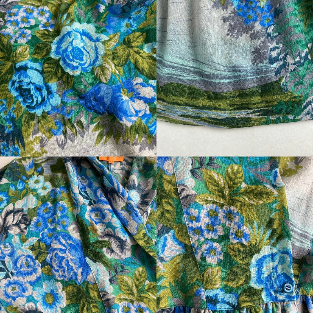 KENZO - ケンゾー ワンピース 長袖 ロング丈 花柄 ヴィンテージ