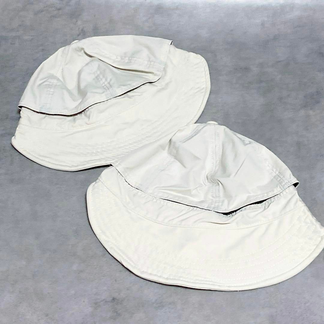 2個セット 帽子 小顔効果 折りたたみ 紫外線 サイズ調節 アイボリー 通気性 メンズのジャケット/アウター(ノーカラージャケット)の商品写真