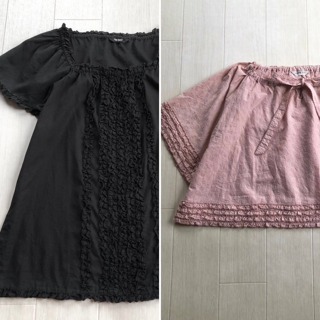 極美品>ワンダフルワールド 綿ローン ふんわり半袖ピコフリル