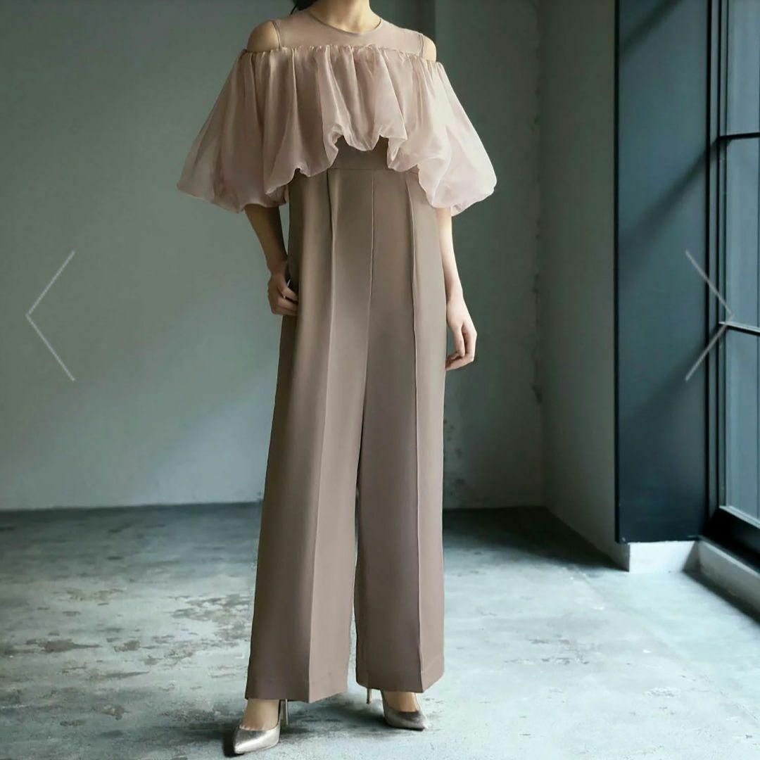 流行 GIRL - 極美品:GIRL オフショルダーオールインワン パンツドレス スーツ・フォーマル・ドレス