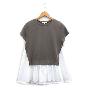 grove - グローブ grove Aライン チュニック 重ね着風 半袖 コットン シンプル