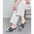 【BLACK】【35】<LAURENCE>SQ CONT ミュールサンダル