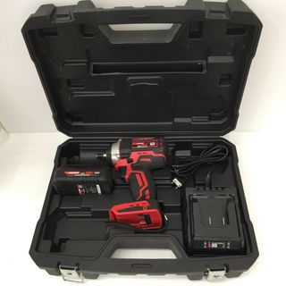 △△ASTRO PRODUCTS アストロプロダクツ 18v　充電式インパクトレンチ　 充電器・充電池1個・ケース付 AP050755 レッド(その他)