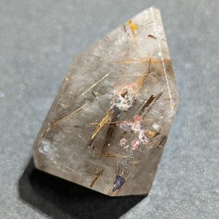 タイガールチル 磨き原石 虹入り 虎目水晶 お守り効果 金銭運 パワーストーン (彫刻/オブジェ)