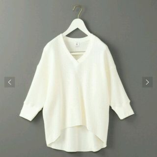 ビューティアンドユースユナイテッドアローズ(BEAUTY&YOUTH UNITED ARROWS)のroku thermal v neck white(カットソー(長袖/七分))