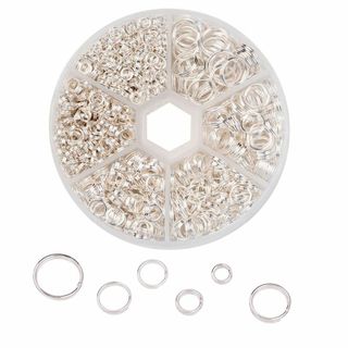 サムコス 二重丸カン 4-10mm 6種 ジャンプリング 金具 基礎パーツ キー(その他)