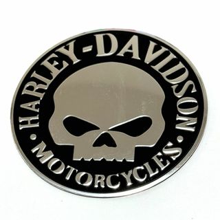 Harley Davidson - ハーレーダビットソン スカル エンブレム ステッカー デカール アルミ