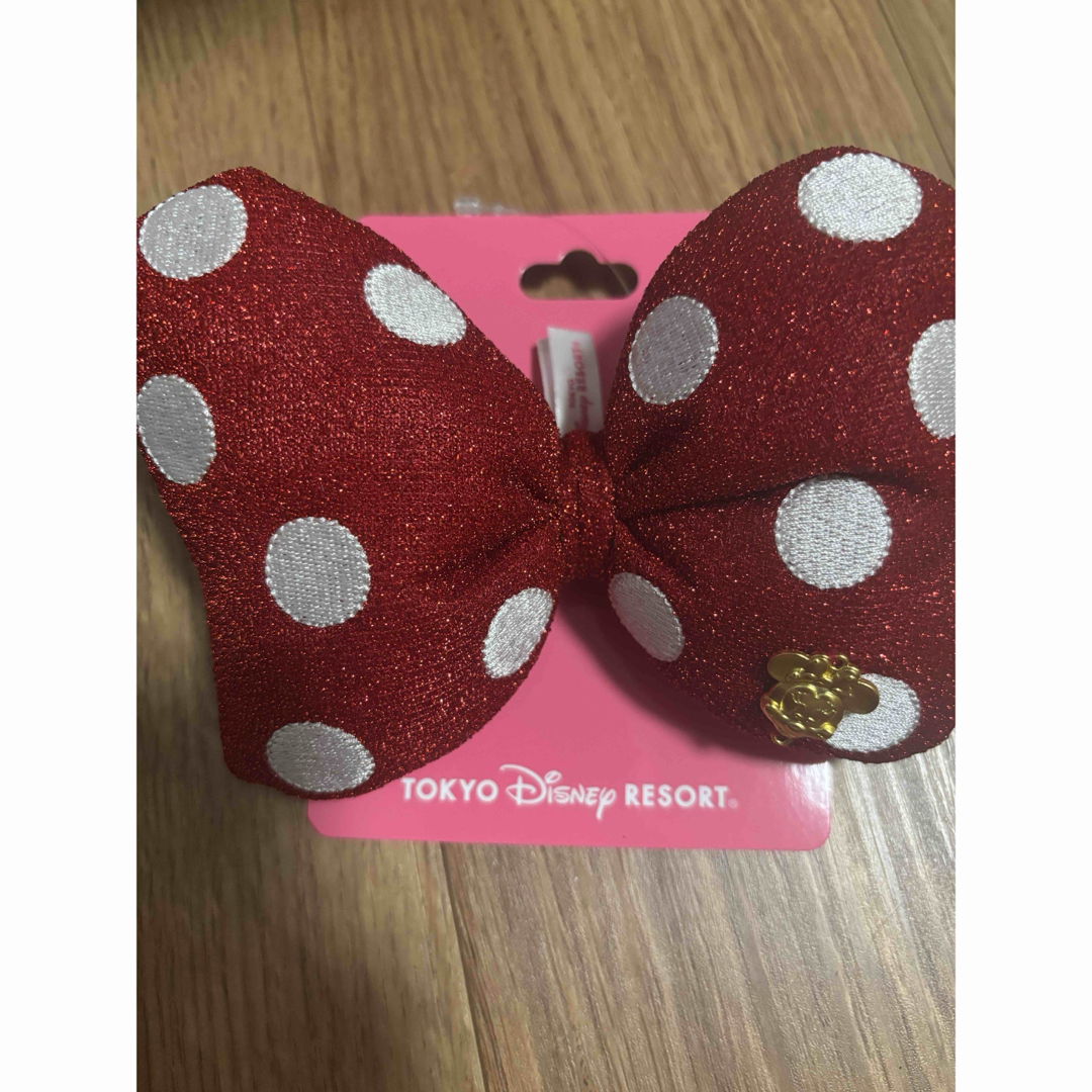 ミニーマウス(ミニーマウス)の新品 ミニー リボン ヘアゴム 大 ピン ヘアアクセサリー ディズニー レディースのヘアアクセサリー(ヘアゴム/シュシュ)の商品写真