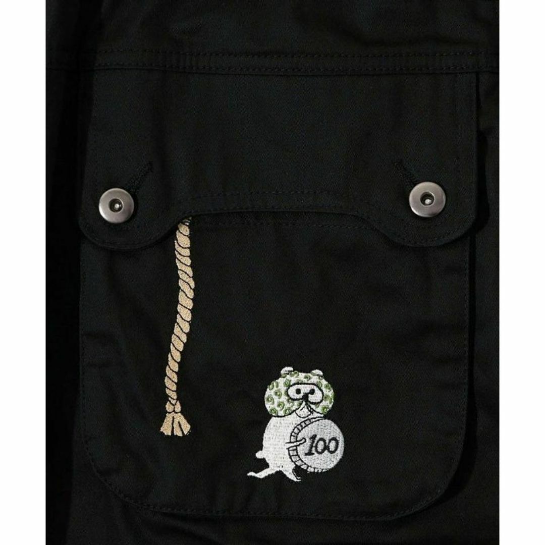 ScoLar(スカラー)のスカラーパリティ 343106 どろぼうクマの刺繍ツイルパンツ レディースのパンツ(カジュアルパンツ)の商品写真