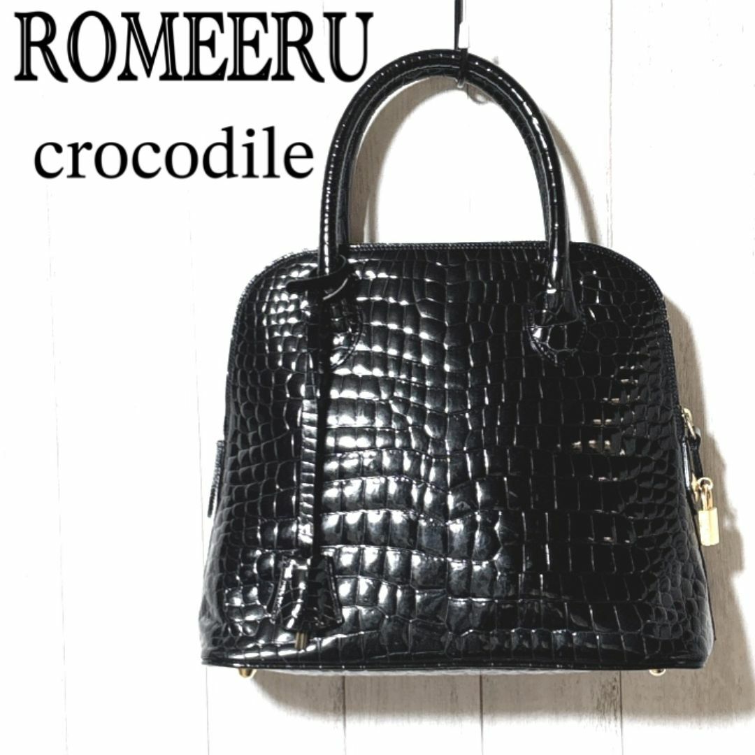 ROMEERU クロコダイル ハンドバッグ ロミエル crocodile ワニ革