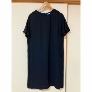 グローバルワーク(GLOBAL WORK)の美品　GLOBAL WORK グローバルワーク　ブラック 半袖ワンピース M(ロングワンピース/マキシワンピース)