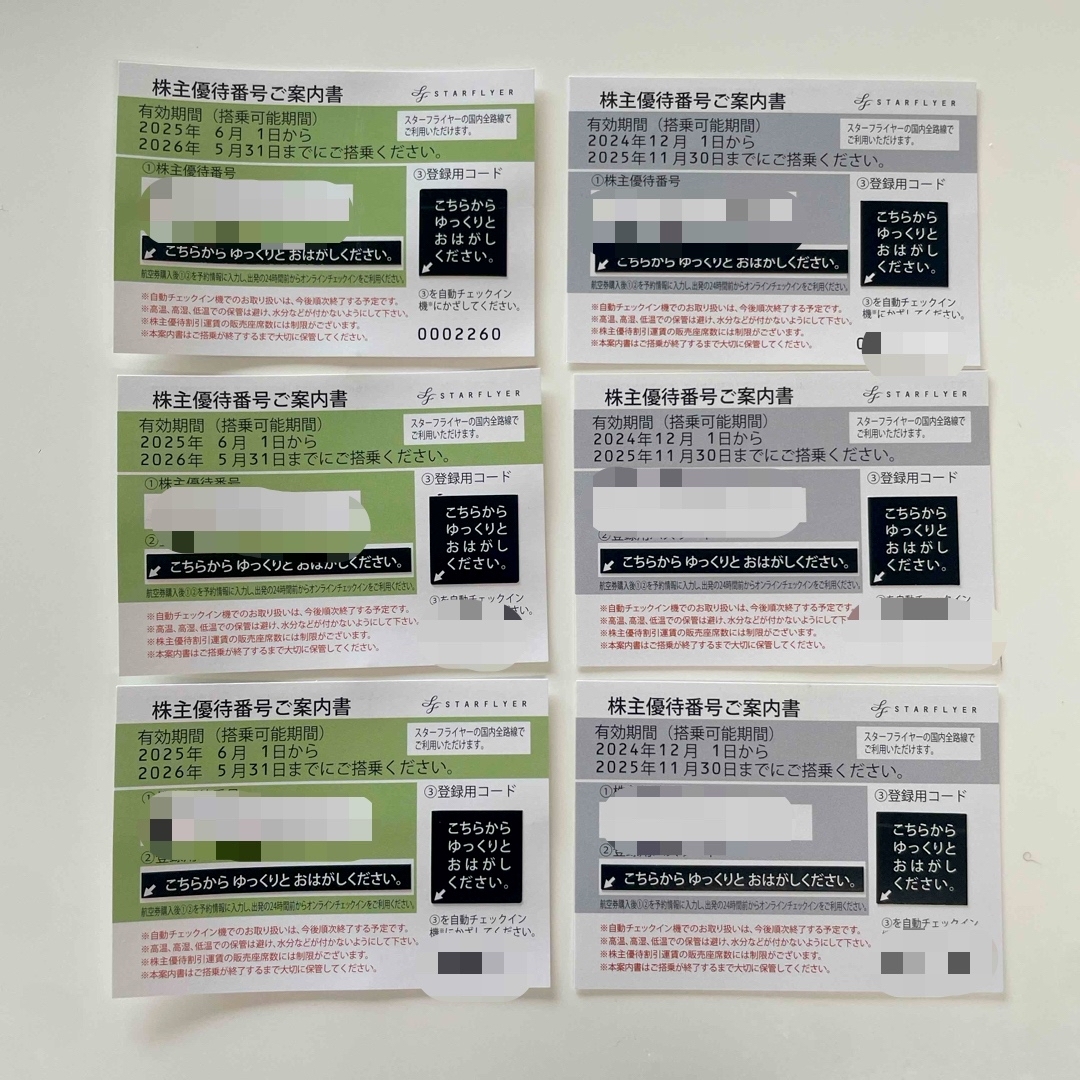 スターフライヤー株主優待券 チケットの乗車券/交通券(航空券)の商品写真